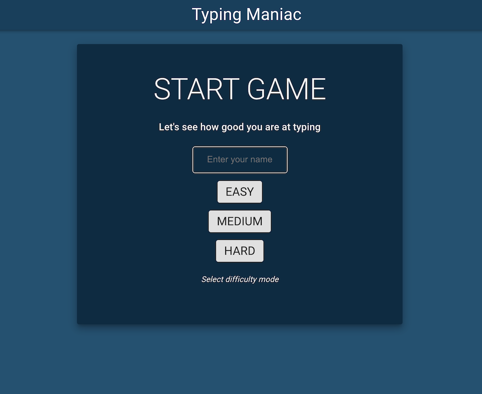 Typing Maniac
